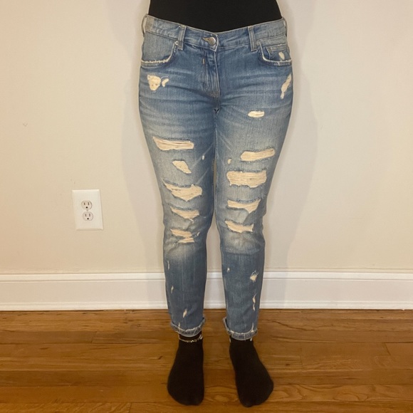 ZARA ripped skinny jeans